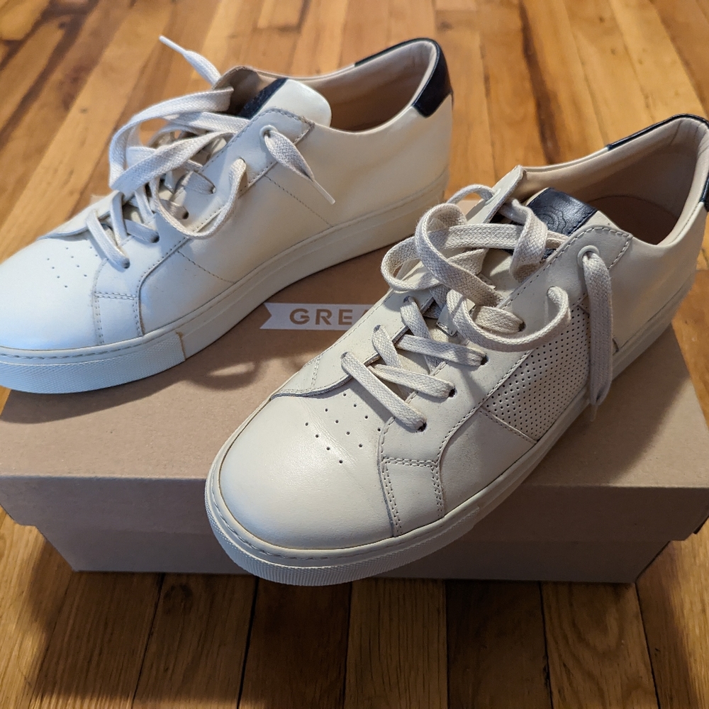 Greats Royale Made in Italy Leather Sneakers - Off White/Navy